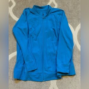 Lane Bryant Active 22/24 Bright Blue/Aqua Full-Zip Athletic Jacket